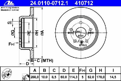 Тормозной диск ATE 24.0110-0712.1