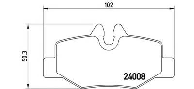 Комплект тормозных колодок, дисковый тормоз BREMBO P50051