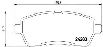 Комплект тормозных колодок, дисковый тормоз BREMBO P24072
