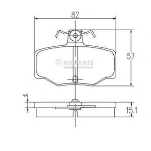 Комплект тормозных колодок, дисковый тормоз NIPPARTS J3611031