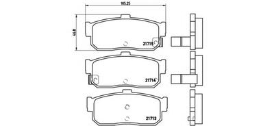 Комплект тормозных колодок, дисковый тормоз BREMBO P56029