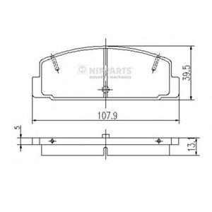 Комплект тормозных колодок, дисковый тормоз NIPPARTS J3613002
