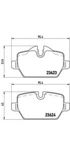 Комплект тормозных колодок, дисковый тормоз BREMBO P06037