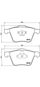 Комплект тормозных колодок, дисковый тормоз BREMBO P86018
