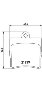 Комплект тормозных колодок, дисковый тормоз BREMBO P50072