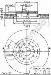 Тормозной диск BREMBO 09.7074.11