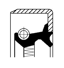 Уплотняющее кольцо, ступица колеса CORTECO 19036492B