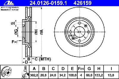Тормозной диск ATE 24.0126-0159.1