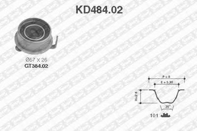 Комплект ремня ГРМ SNR KD484.02