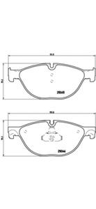 Комплект тормозных колодок, дисковый тормоз BREMBO P06076