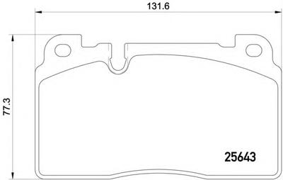 Комплект тормозных колодок, дисковый тормоз BREMBO P85122