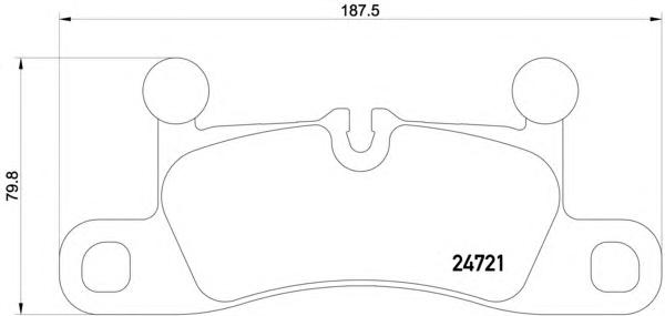 Комплект тормозных колодок, дисковый тормоз BREMBO