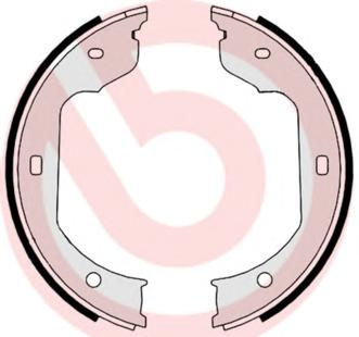 Комплект тормозных колодок, стояночная тормозная система BREMBO