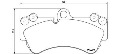 Комплект тормозных колодок, дисковый тормоз BREMBO P85069