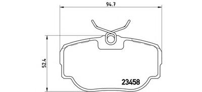 Комплект тормозных колодок, дисковый тормоз BREMBO P44009