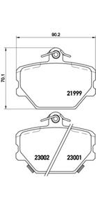 Комплект тормозных колодок, дисковый тормоз BREMBO P50038
