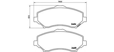 Комплект тормозных колодок, дисковый тормоз BREMBO P11022
