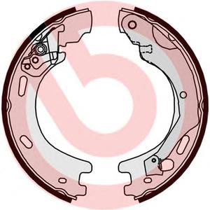 Комплект тормозных колодок, стояночная тормозная система BREMBO