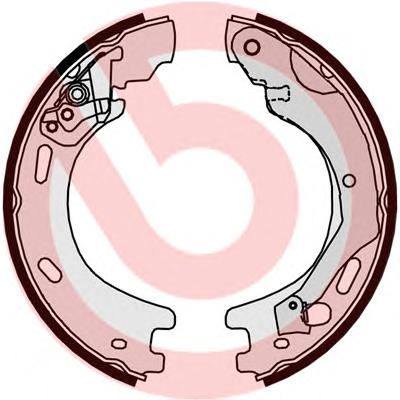 Комплект тормозных колодок, стояночная тормозная система BREMBO