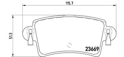 Комплект тормозных колодок, дисковый тормоз BREMBO P59040