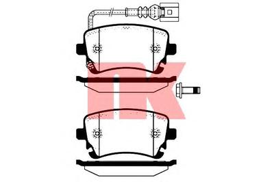 Комплект тормозных колодок, дисковый тормоз NK 224764