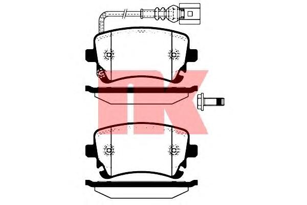 Комплект тормозных колодок, дисковый тормоз NK