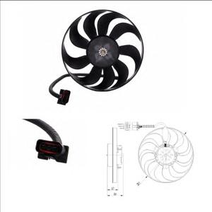 Вентилятор, охлаждение двигателя NRF