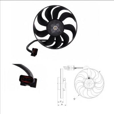 Вентилятор, охлаждение двигателя NRF