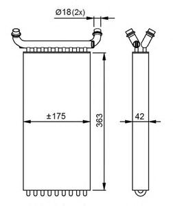 Радиатор печки NRF 54293