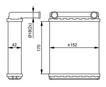 Радиатор печки NRF 54306