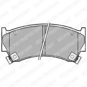 Комплект тормозных колодок, дисковый тормоз DELPHI