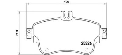 Комплект тормозных колодок, дисковый тормоз BREMBO P50094