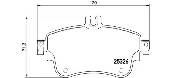 Комплект тормозных колодок, дисковый тормоз BREMBO