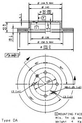 Тормозной диск BREMBO