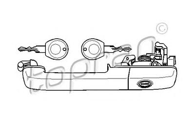 Ручка двери TOPRAN 108486