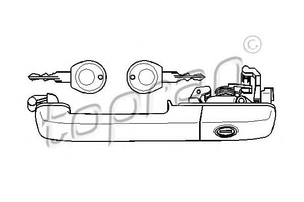 Ручка двери TOPRAN