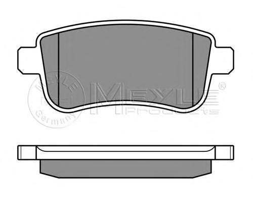 Комплект тормозных колодок, дисковый тормоз MEYLE