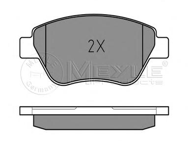 Комплект тормозных колодок, дисковый тормоз MEYLE