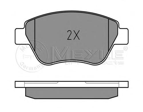 Комплект тормозных колодок, дисковый тормоз MEYLE