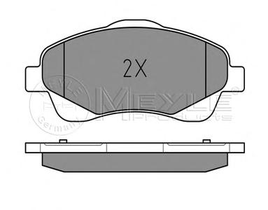 Комплект тормозных колодок, дисковый тормоз MEYLE