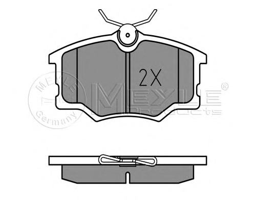 Комплект тормозных колодок, дисковый тормоз MEYLE