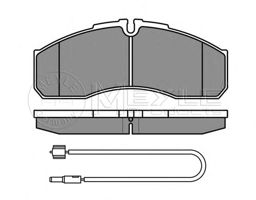 Комплект тормозных колодок, дисковый тормоз MEYLE