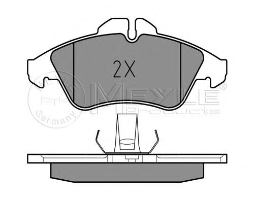 Комплект тормозных колодок, дисковый тормоз MEYLE