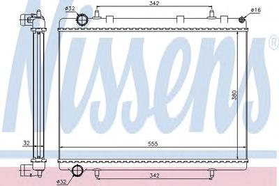 Радиатор охлаждения NISSENS 63601