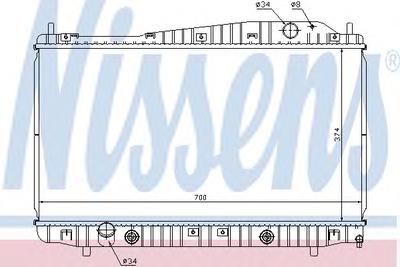 Радиатор охлаждения NISSENS 61639