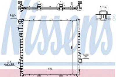 Радиатор охлаждения NISSENS 60787A