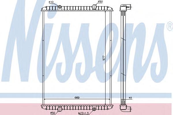 Радиатор, охлаждение двигателя NISSENS