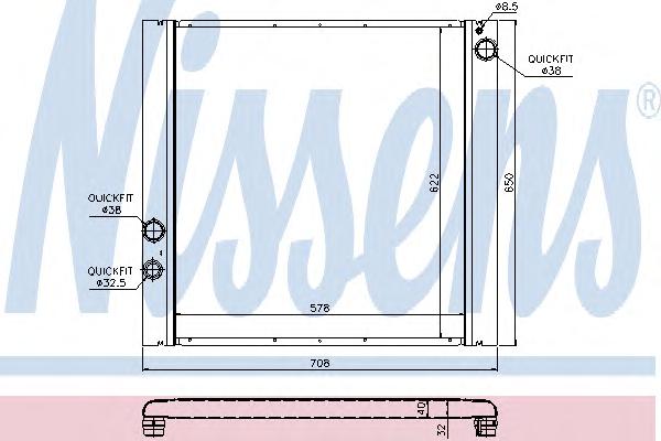 Радиатор охлаждения NISSENS