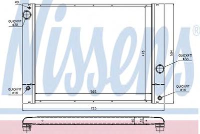 Радиатор охлаждения NISSENS 60772