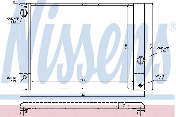 Радиатор охлаждения NISSENS